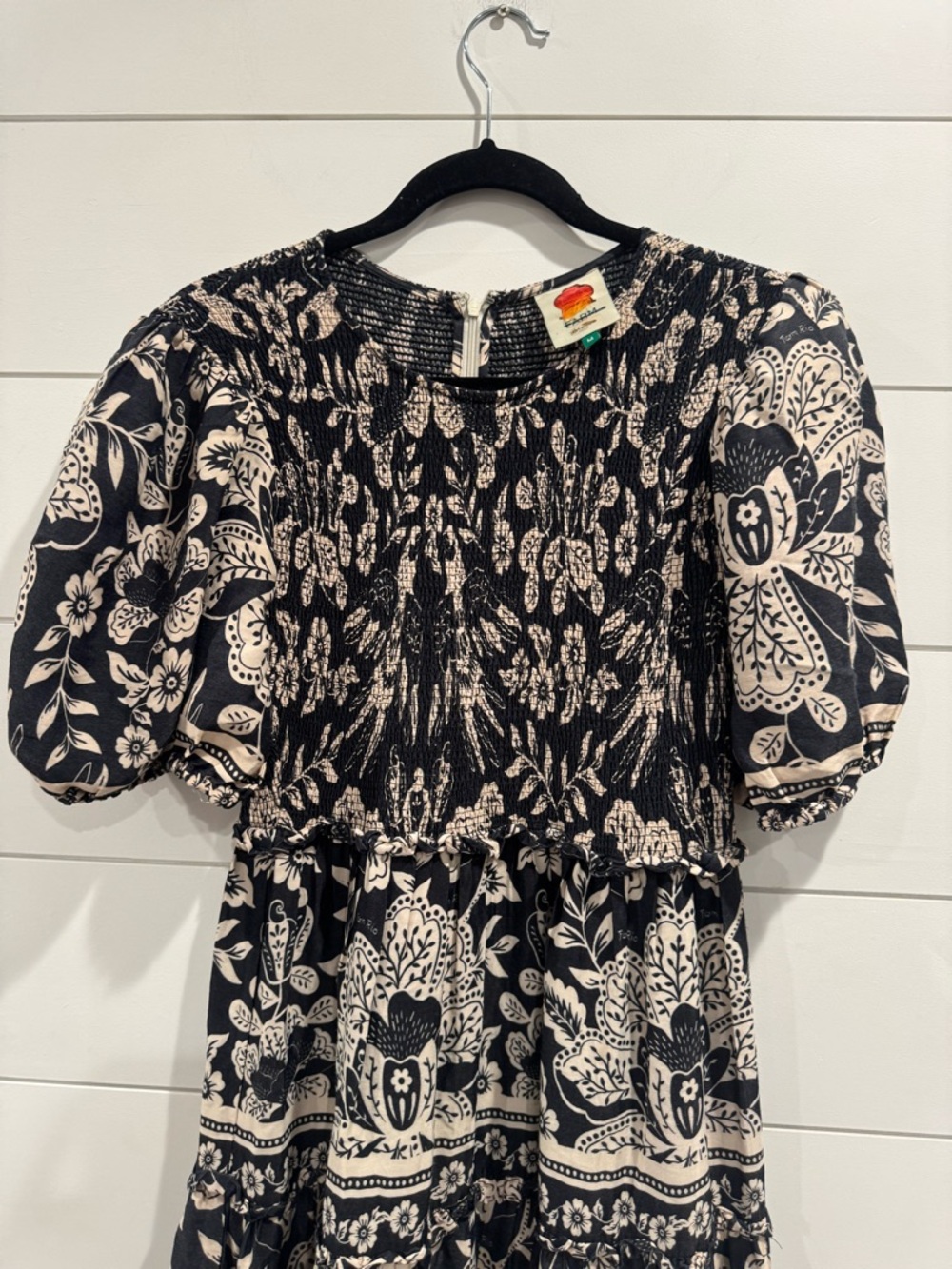 Farm Rio black graphic floral maxi dress - Picture 5 of 11